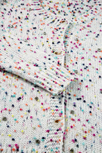 Load image into Gallery viewer, White Multicolor Confetti Sweater Cardigan
