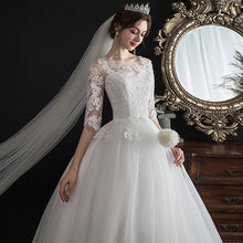 Load image into Gallery viewer, Bridal Lace Shoulder Slimming Long Sleeve Lace Bridal Gown
