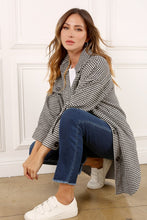 Load image into Gallery viewer, Houndtooth Long Shacket
