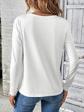 Load image into Gallery viewer, Lace Trim V-Neck T-Shirt
