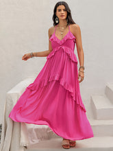 Load image into Gallery viewer, Ruffled Halter Neck Maxi Dress
