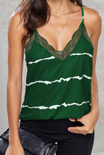 Load image into Gallery viewer, Shiny Lace Detail V-Neck Cami
