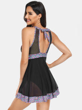 Load image into Gallery viewer, Cutout Printed Grecian Neck One-Piece Swimwear
