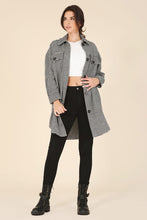 Load image into Gallery viewer, Houndtooth Long Shacket
