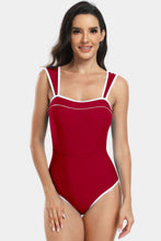 Load image into Gallery viewer, Contrast Trim Wide Strap One-Piece Swimwear
