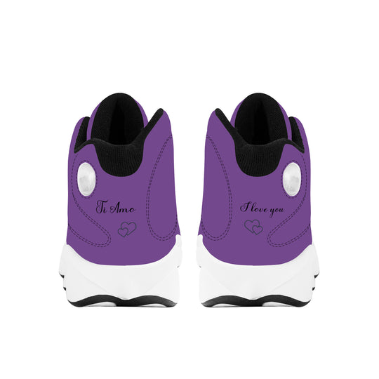 Ti Amo I love you  - Exclusive Brand  - Affair Purple - Mens / Womens - Unisex Basketball Shoes - Black Laces