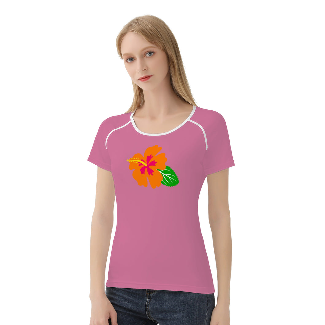 Ti Amo I love you - Exclusive Brand  - Charm - Hawaiian Flower - Women's T shirt