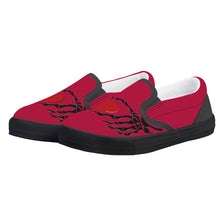 Load image into Gallery viewer, Ti Amo I love you - Exclusive Brand - Cardinal - Skeleton Hands with Heart - Kids Slip-on shoes - Black Soles
