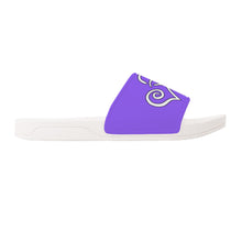 Load image into Gallery viewer, Ti Amo I love you - Exclusive Brand - Heliotrope 3 - Double White Heart - Slide Sandals - White Soles
