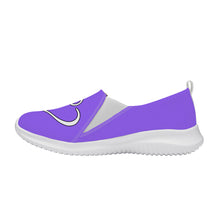 Load image into Gallery viewer, Ti Amo I love you - Exclusive Brand - Heliotrope 3 - Double White Heart - Women&#39;s Casual Slip On Shoe
