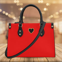 Load image into Gallery viewer, Ti Amo I love you - Exclusive Brand - Red - Luxury Womens PU Tote Bag - Black Straps
