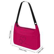 Load image into Gallery viewer, Ti Amo I love you - Exclusive Brand - Lipstick 2 - Double Script Heart - Journey Computer Shoulder Bag
