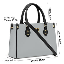 Load image into Gallery viewer, Ti Amo I love you - Exclusive Brand - Silver Sand - Luxury Womens PU Tote Bag - Black Straps
