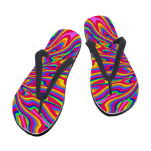 Load image into Gallery viewer, Ti Amo I love you - Exclusive Brand  - Rainbow - Flip Flops - Sizes Womens 7-13 &amp; Men&#39;s 7-11

