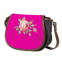 Load image into Gallery viewer, Ti Amo I love you - Exclusive Brand - Hollywood Cerise - Rose - Saddle Bag
