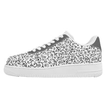 Load image into Gallery viewer, Ti Amo I love you - Exclusive Brand - White with Black Vines - Low Top Unisex Sneakers
