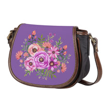 Load image into Gallery viewer, Ti Amo I love you - Exclusive Brand - Wisteria - Floral Bouquet - Saddle Bag
