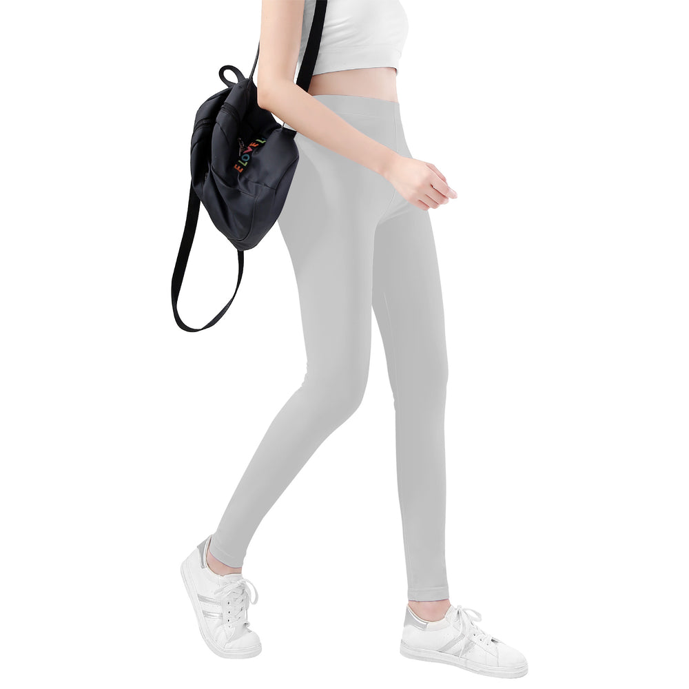 Ti Amo I love you - Exclusive Brand - Alto Gray - White Daisy - Yoga Leggings - Sizes XS-3XL