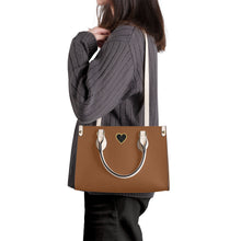 Load image into Gallery viewer, Ti Amo I love you - Exclusive Brand - Sugar Almond - Luxury Womens PU Tote Bag - Cream Straps
