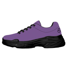 Load image into Gallery viewer, Ti Amo I love you - Exclusive Brand - Dusty Purple - Double Black Heart - Chunky Sneakers - Black Soles
