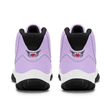 Load image into Gallery viewer, Ti Amo I love you - Exclusive Brand - Light Dusty Lavender - Skeleton Hands with Heart -  High Top Air Retro Sneakers - Black Laces
