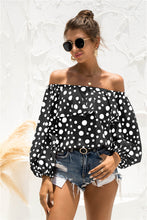 Load image into Gallery viewer, Polka Dot Off-Shoulder Layered Blouse
