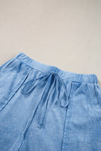 Load image into Gallery viewer, Dusk Blue Mineral Wash Tee and Drawstring Shorts Set
