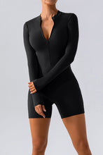 Load image into Gallery viewer, Half Zip Long Sleeve Active Romper
