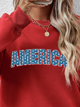 Load image into Gallery viewer, AMERICA Round Neck Dropped Shoulder Sweatshirt
