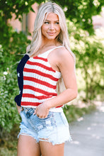 Load image into Gallery viewer, US Flag Theme V-Neck Knit Cami
