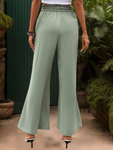 Load image into Gallery viewer, Elastic Waist Wide Leg Pants with Pockets
