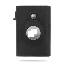 Load image into Gallery viewer, Mens Rfid Card Holder Wallets Money Bag Black Short Purse Small Leather Slim Wallets Mini Wallets For Airtag
