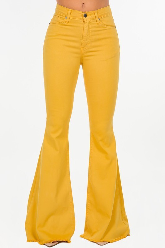 Bell Bottoms in Mustard- Inseam 32