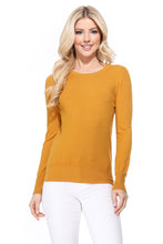 Load image into Gallery viewer, Crew Neck Long Sleeve Light Basic Casual Knit Top
