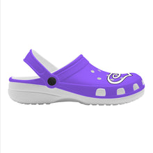 Load image into Gallery viewer, Ti Amo I love you - Exclusive Brand - Heliotrope 3 - Double White Heart - Womens Classic Clogs - Sizes 5-14.5
