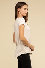 Load image into Gallery viewer, Flowy Round Hem Rayon Short Sleeve Top
