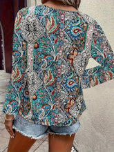 Load image into Gallery viewer, Printed V-Neck Long Sleeve Blouse
