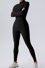 Load image into Gallery viewer, Half Zip Mock Neck Active Jumpsuit
