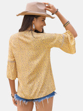 Load image into Gallery viewer, Ditsy Floral V-Neck Blouse
