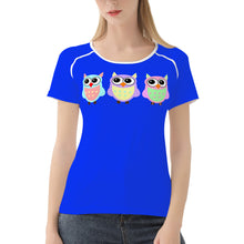 Load image into Gallery viewer, Ti Amo I love you - Exclusive Brand - Blue Blue Eyes - 3 Owls -  Women&#39;s T shirt
