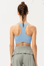 Load image into Gallery viewer, Zip-Up Round Neck Sports Bra
