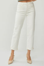 Load image into Gallery viewer, RISEN Full Size High Waist Rolled Hem Straight Jeans
