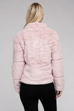 Load image into Gallery viewer, Fluffy Zip-Up Sweater Jacket
