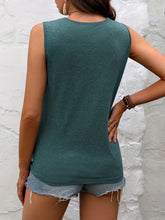 Load image into Gallery viewer, Lace Detail Heathered Tank
