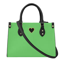 Load image into Gallery viewer, Ti Amo I love you - Exclusive Brand -Fresh Green  - Luxury Womens PU Tote Bag - Black Straps
