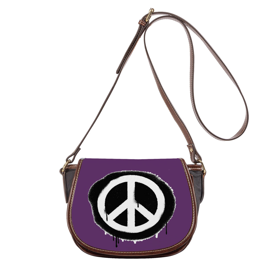 Ti Amo I love you - Exclusive Brand - Bossanova 2 - Peace Sign - Saddle Bag