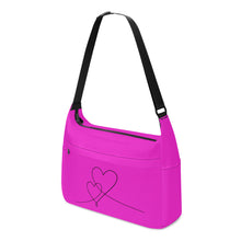 Load image into Gallery viewer, Ti Amo I love you - Exclusive Brand - Shocking Pink- Double Script Heart - Journey Computer Shoulder Bag
