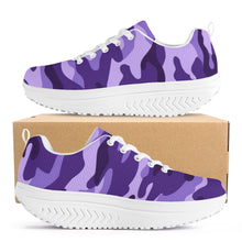 Load image into Gallery viewer, Ti Amo I love you -  Exclusive Brand  - Minsk, Grape 2, Mauve 2, Fushia Blue &amp; Jacarta Camouflage - Women&#39;s Mesh Heightening Shaking Shoe
