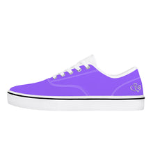 Load image into Gallery viewer, Ti Amo I love you - Exclusive Brand  - Heliotrope 3 - Double White Heart -  Skate Shoe - White Soles
