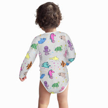 Load image into Gallery viewer, Ti Amo I love you - Exclusive Brand - Alto Gray - Sea Creatures -  Baby Long-Sleeve Bodysuit
